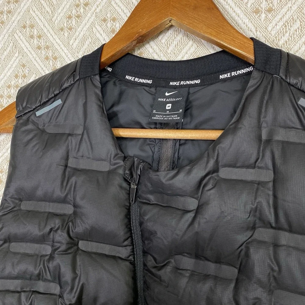 Nike Womens M AeroLoft 800 Goose Down Vest Running Packable Lightweight Reflect